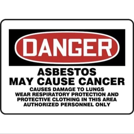 Accuform OSHA DANGER SAFETY SIGN ASBESTOS MCAW131XL MCAW131XL
